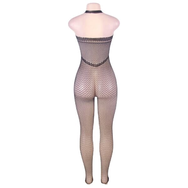QUEEN LINGERIE - HALTER NECK AND OPEN BACK BODYSTOCKING S/L 7